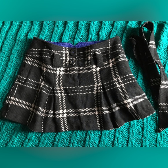 Y2k American Eagle low rise pleated micro mini wool skirt - Picture 13 of 16